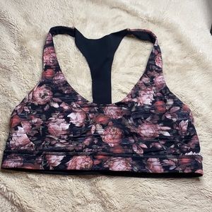 Lululemon Sports Bra Rose Print